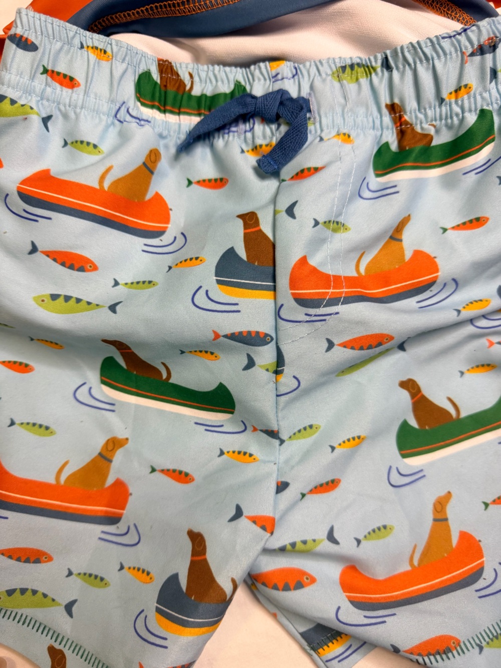 NWT Mud Pie Jump In The Lake 2pc boys rash guard & swim trunks Size 2T/3T SKUB29 - Picture 10 of 13